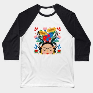 FLORAL FRIDA Baseball T-Shirt